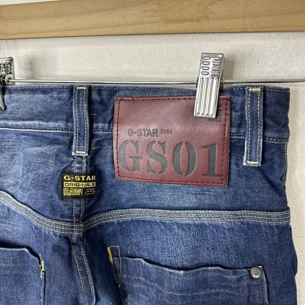 G‎ Star Men 27X32 New Radar Tapered Dark Wash Blue Jeans GS01 3301 100% Cotton
